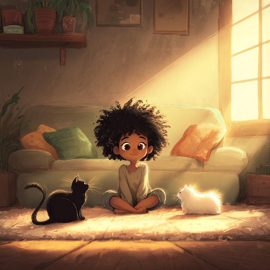 Illustration from "Two Cats"