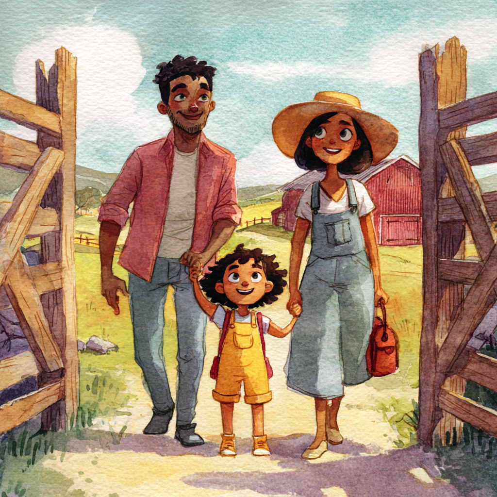 Illustration from "The Family's Farm Day"
