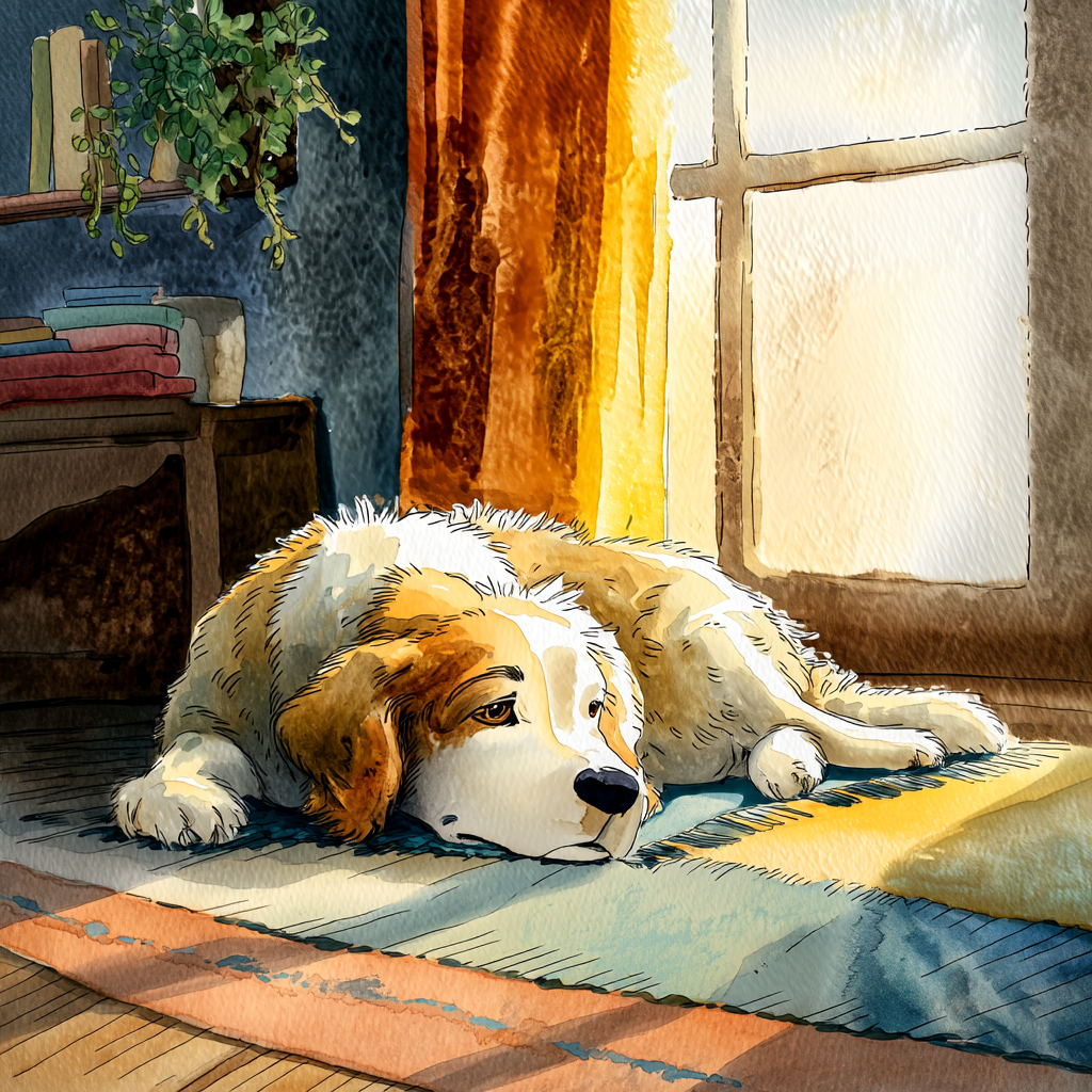 Illustration from "Why The Dog is Tired"