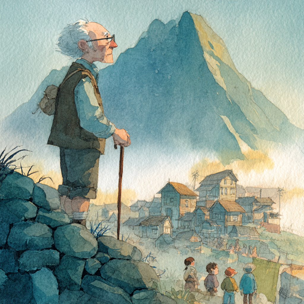 Illustration from "The Mountain Climber"