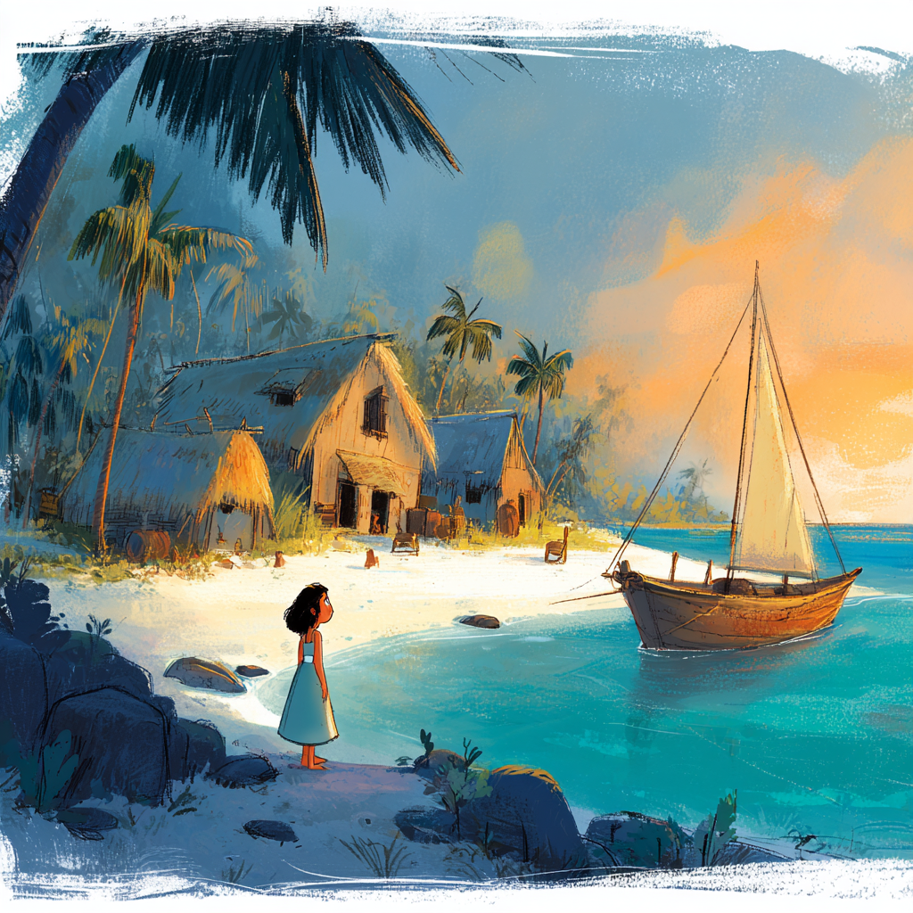 Illustration from "The Island Where Time Stood Still"